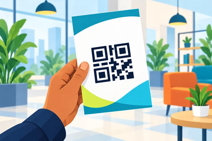 QR Code aplicado em um panfleto